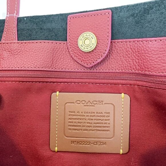 NWT Coach Kia Leather Tote In Colorblock - Picture 7 of 9